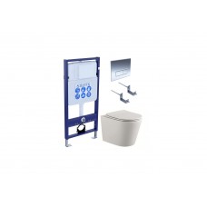 Комплект инсталляции с подвесным унитазом AQUATEK с сиденьем и кнопкой SET AQUATEK ВЕГА cmp-016 Комплект инсталляции с подвесным унитазом AQUATEK с сиденьем и кнопкой SET AQUATEK ВЕГА cmp-016